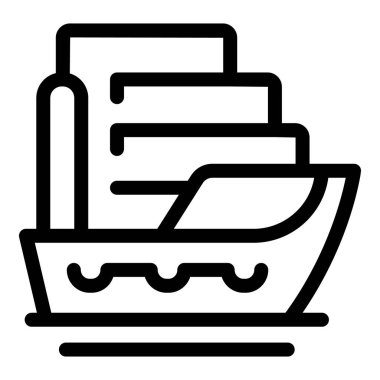 Büyük bir konteyner gemisi su yüzeyinde yüzüyor, bir deniz taşımacılığı simgesi.