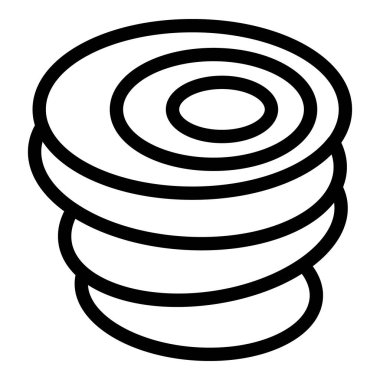 Sarmal yay soyut çizgisi sanatı yukarı doğru genişliyor ve bir dizi eşmerkezli daireler oluşturuyor.