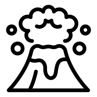 Patlayan volkan atmosfere kül ve duman püskürtüyor.