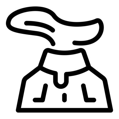 İş adamı migreni tuttu. Başının üstünde dalgalı bir çizgi var.