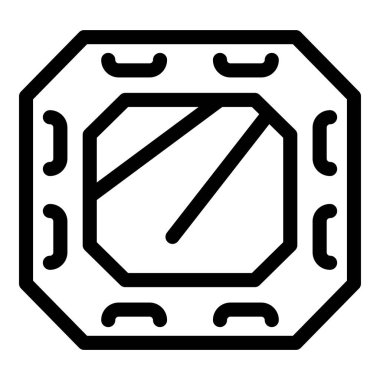 Sekizgen pencere odaya doğal güneş ışığının girmesine ve iç mekanı aydınlatmasına izin veriyor.