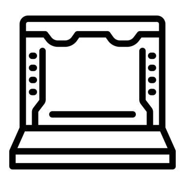 Sahne ışıkları ve perdesi boş sahne gösterinin başlamasını bekliyor.