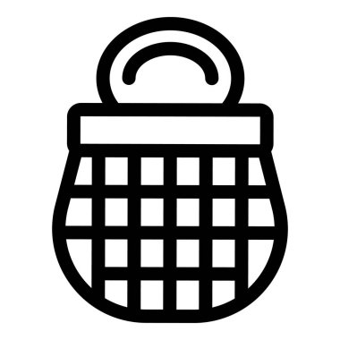 Basit bir alışveriş poşeti simgesi, perakende, ticaret ve tüketim ile ilgili projeler için ideal