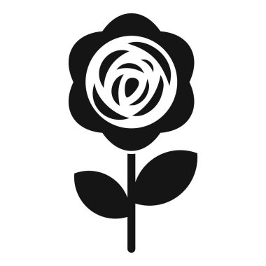 Siyah ve beyaz gül ikonu romantizm ve güzellik gösteriyor