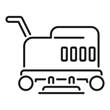 Bir temizlik makinesinin satır simgesi, web siteleri için ideal ve profesyonel temizlik hakkında bilgi