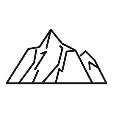 Gökyüzüne uzanan dağların basit çizimleri