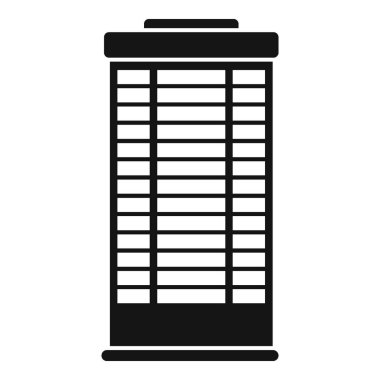 Şehrin üzerinde duran yüksek ofis binası, kentsel iş ve finans sektörünü temsil ediyor