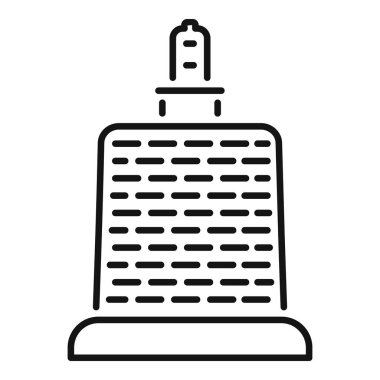 Elektronik sigara buharlaştırıcı aygıtı basit bir siyah beyaz simgeyle tasvir edilir