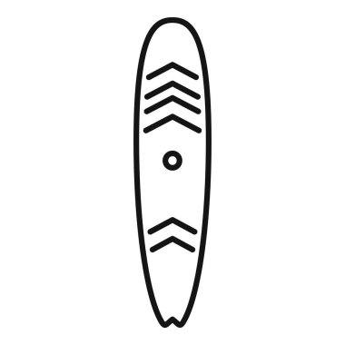 Sörfü temsil eden basit ve minimalist sörf tahtası simgesi, su sporlarıyla ilgili her tasarım için mükemmel.