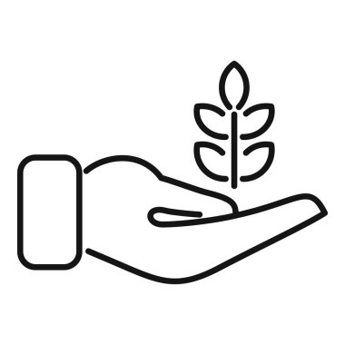 Büyümeyi ve çevresel bakımı sembolize eden genç bir bitkinin elini tutmak