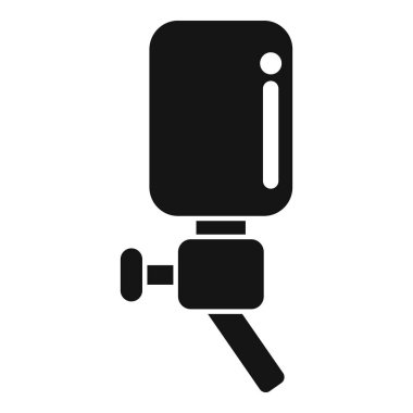 Duvara sabitlenmiş siyah bir sabun silueti.