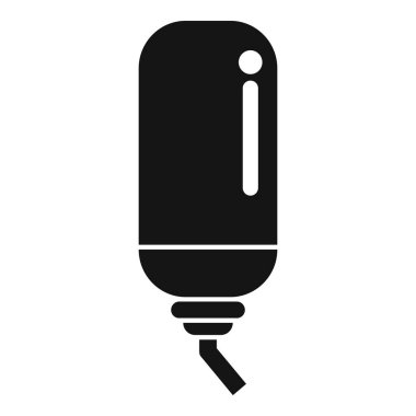 Elektrikli su ısıtıcısının basit bir simgesi, sıcak su sağlamak için yaygın bir ev aleti.