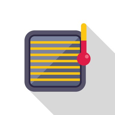 Radyatör, termometrede yüksek sıcaklıkta bir odayı ısıtıyor.