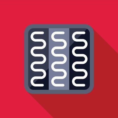 Yeraltı ısıtma sistemini temsil eden simge, sıcak sıcaklıkları güvence altına alıyor