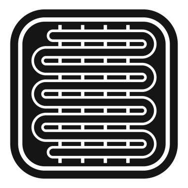 Alt katın ısıtma sistemini temsil eden simge simgesi, web siteleri ve ev yenileme uygulamaları için mükemmel