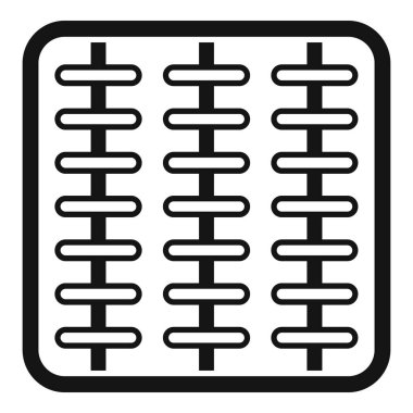 Birbirine bağlı yaylardan oluşan bir şebeke içeren siyah ve beyaz çizgi çizimi, hedeflenmiş destek ve basınç rahatlamasını sağlar