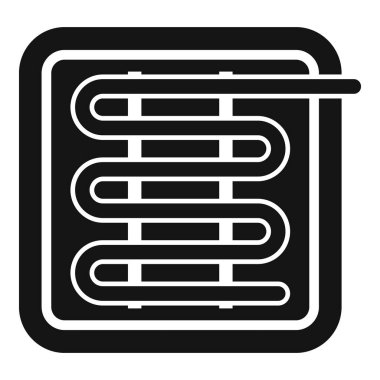 Verimli ısı dağılımı için boruların düzenini gösteren bir yeraltı ısıtma sisteminin simgesi