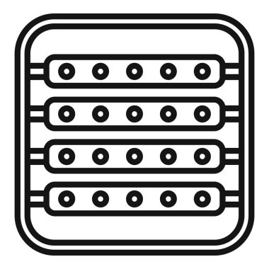 Hesaplama için yuvarlak boncuklu abaküs sayma ve matematik eğitimi için geleneksel aritmetik aracı temsil etmektedir