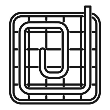 Yeraltı ısıtma sistemi, sıcak su borusuyla bir evin içini ısıtmak için kuruluyor.