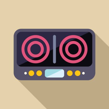 Dokunmatik kontrol paneli olan modern indüksiyon mutfak, evde lezzetli yemekler hazırlamak için mükemmel.