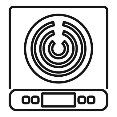 Dijital mutfak ölçeğinin çizgi çizimi, kesin ölçümler gerektiren tarifler için mükemmel.