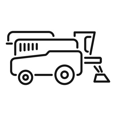 Modern biçerdöver tarlada mahsul topluyor.