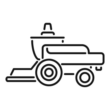 Modern bahçıvanlık çözümlerini temsil eden, çim biçen bir çim biçme makinesinin çizgi çizimi