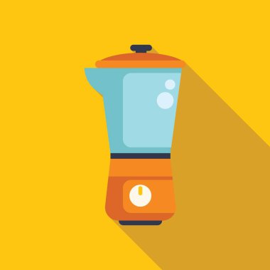 Sarı arka planda basit bir mikser çizimi. Sağlıklı beslenme, meyve püresi ya da mutfak gereçleri sergilemek için mükemmel.