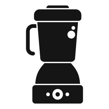 Sağlıklı bir içecek hazırlayan bir blender için siyah kabartma simgesi