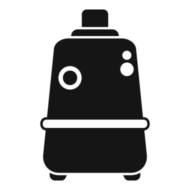 Modern gıda işlemcisi, besin simgesini beyaz arka planda basit bir şekilde hazırlıyor