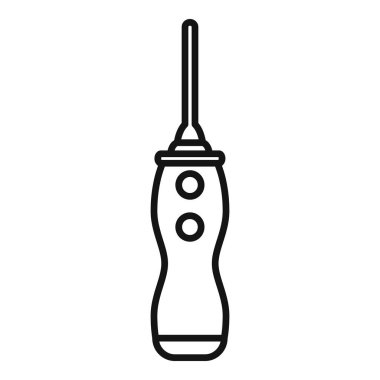 Süt köpüğünün çizgi çizimi, kahve için köpüren bir mutfak aleti.