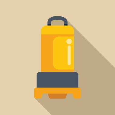 Su pompası simgesi, uzun gölgeli, su tesisatı ve sulama anlamına gelir.