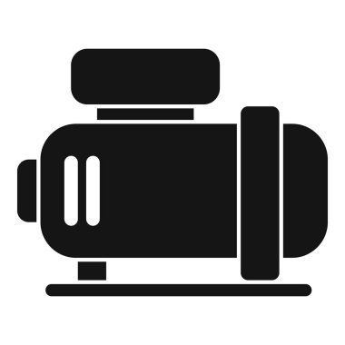 Basınç altında temiz su pompalamak için siyah bir su pompası.