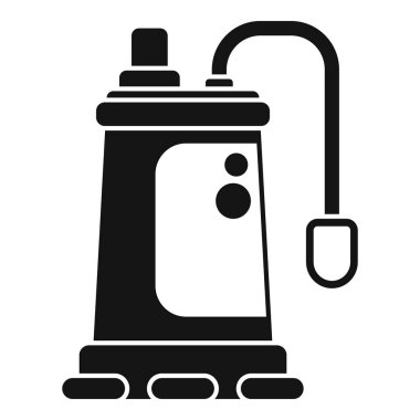 Elektrikli su pompasının basit bir simgesi. Evin su basıncını arttırıyor.