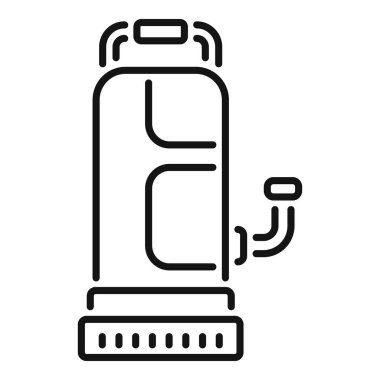 Kuyudan su pompalama işlemini gösteren basit bir su pompası simgesi