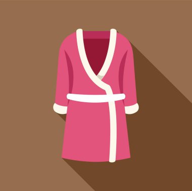 Duvarda asılı pembe bornoz, uzun bir günün ardından rahatlık ve rahatlık sağlıyor.