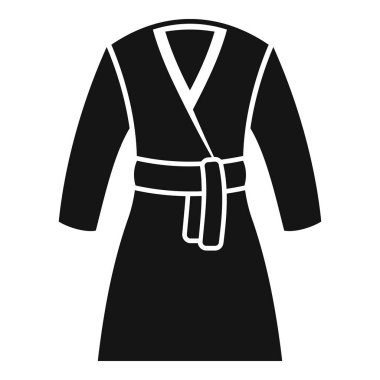 Bornozu temsil eden basit siyah kabartma, web siteleri için kullanışlı simge ya da konukseverlik, seyahat ya da refah hakkında uygulamalar