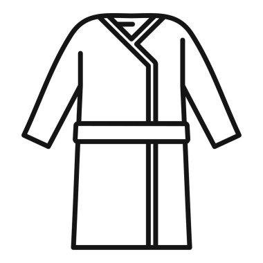 Bornozun basit çizimi evde rahatlık ve rahatlığı temsil etmek için mükemmeldir.