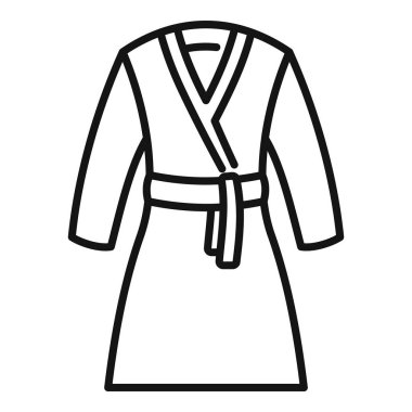 Bornozun basit çizimi, ev kıyafetlerini, rahatlığı ve rahatlığı temsil etmek için ideal.