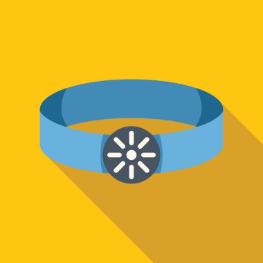 Sarı arka planda düz bir ortamda çalışmak için mavi far