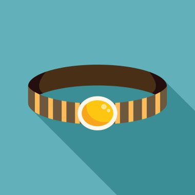 Yuvarlak altın tokalı kahverengi deri kemer, erkek moda aksesuarı.