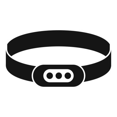 Fiziksel aktiviteleri izlemek için bir fitness takip bilekliğinin siyah simgesi