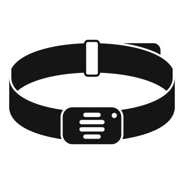 Fiziksel aktiviteleri izlemek için bir fitness takip bilekliğinin siyah simgesi