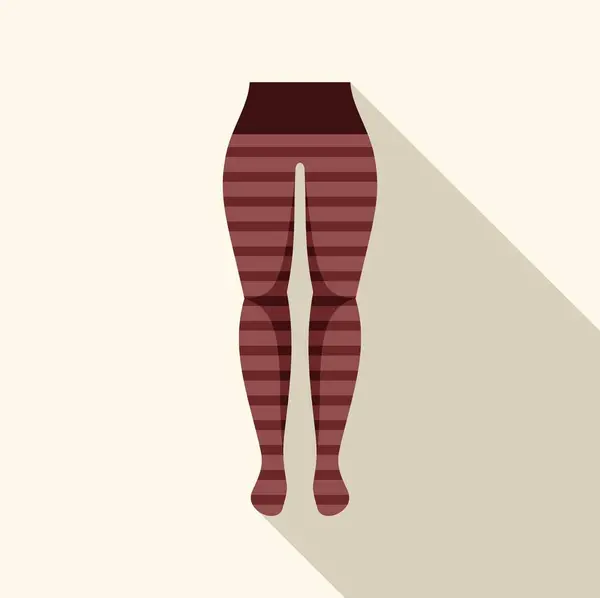 stock vector Illustration depicting a pair of woman legs wearing striped tights, evoking fashion and style