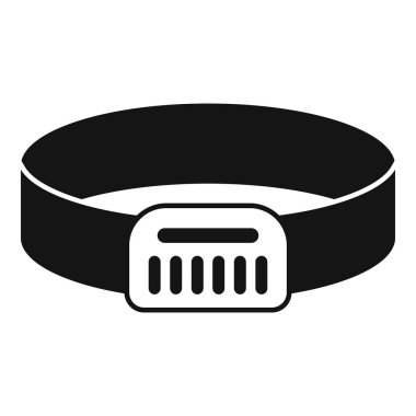 Beyaz arkaplanda basit bir şekilde izole edilmiş elektronik havlama önleyici tasma simgesi