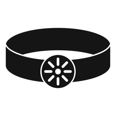 Kalp atış hızı izleme özelliği gösteren akıllı fitness izleyici simgesi