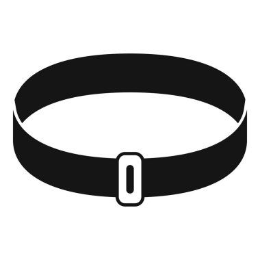 Bu basit siyah kuşak simgesi moda ve giysiyi temsil ediyor.