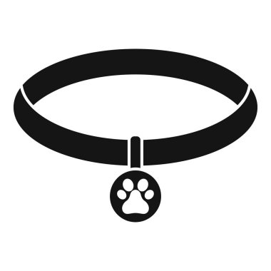 Pençe izi kolyesi asılmış bir köpek tasmasının simgesi.