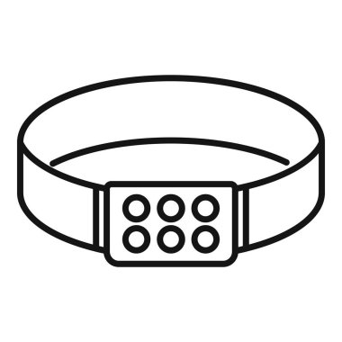 Karanlıkta çalışmak için parlak ışıklı far, ana hatlı simge