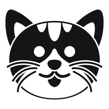 Şirin kedi yüzü her amaçla sembolik dilde gülümseyen bir ikon gösteriyor.